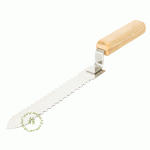 Нож 200 мм. зубчатый нержавеющая сталь, деревянная ручка